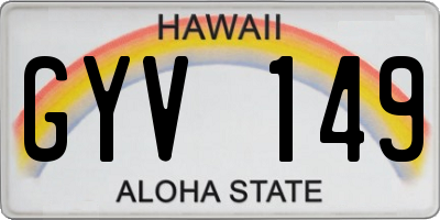HI license plate GYV149