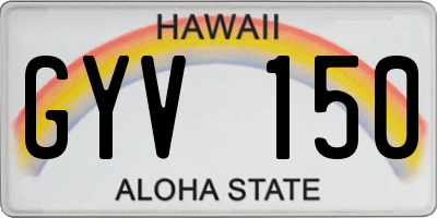 HI license plate GYV150