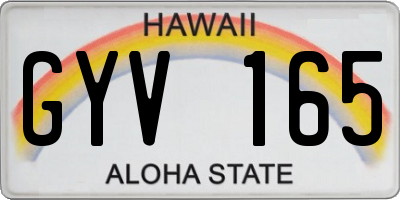 HI license plate GYV165