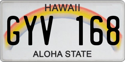 HI license plate GYV168