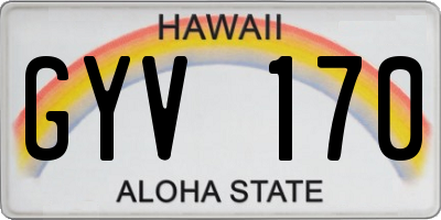 HI license plate GYV170