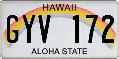 HI license plate GYV172