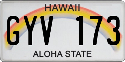 HI license plate GYV173