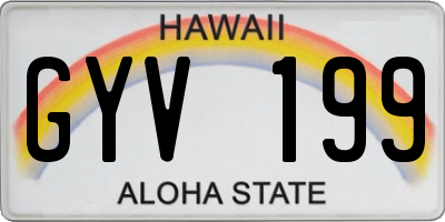 HI license plate GYV199