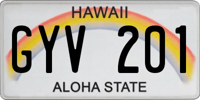 HI license plate GYV201