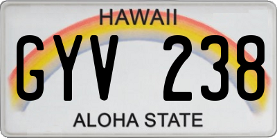 HI license plate GYV238
