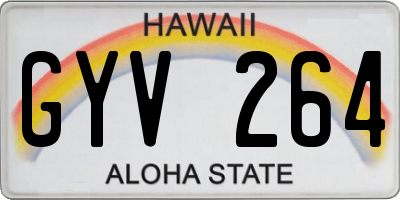 HI license plate GYV264