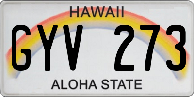 HI license plate GYV273