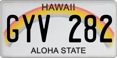 HI license plate GYV282
