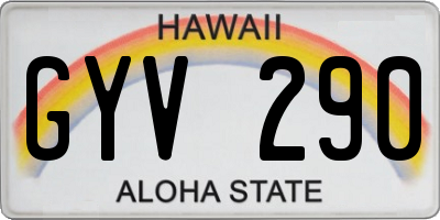 HI license plate GYV290