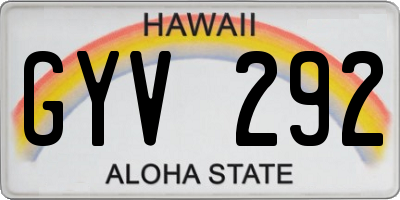 HI license plate GYV292
