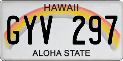 HI license plate GYV297