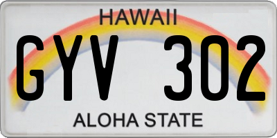 HI license plate GYV302