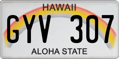 HI license plate GYV307