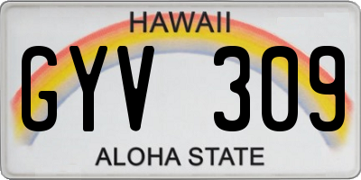 HI license plate GYV309