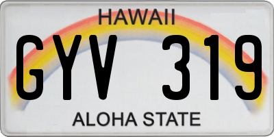 HI license plate GYV319