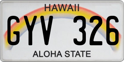 HI license plate GYV326