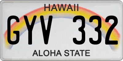 HI license plate GYV332