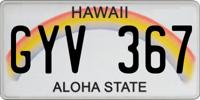 HI license plate GYV367