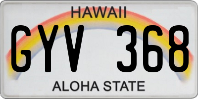 HI license plate GYV368