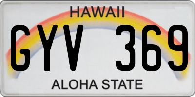 HI license plate GYV369