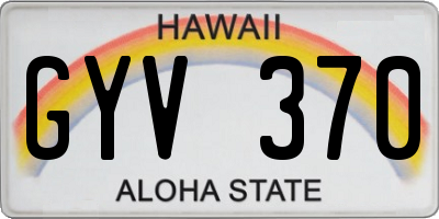 HI license plate GYV370