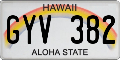 HI license plate GYV382