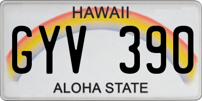HI license plate GYV390