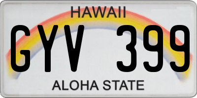 HI license plate GYV399
