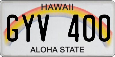 HI license plate GYV400