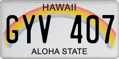 HI license plate GYV407