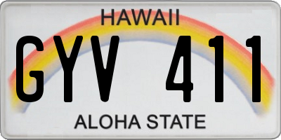 HI license plate GYV411