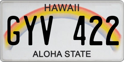 HI license plate GYV422