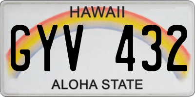 HI license plate GYV432
