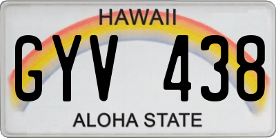 HI license plate GYV438