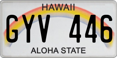 HI license plate GYV446