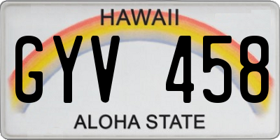 HI license plate GYV458