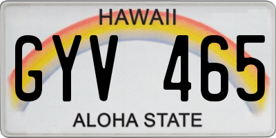 HI license plate GYV465