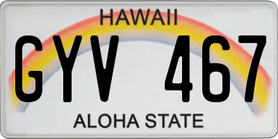 HI license plate GYV467