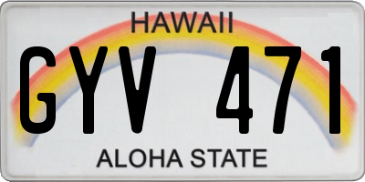 HI license plate GYV471