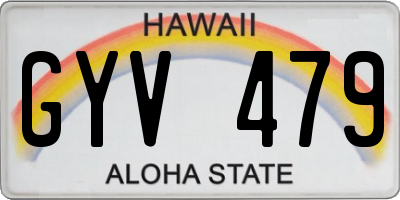 HI license plate GYV479