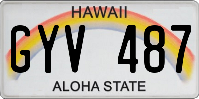 HI license plate GYV487