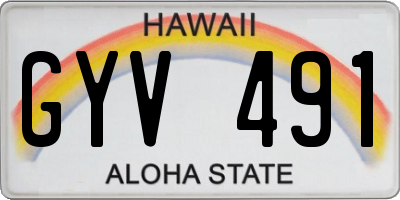 HI license plate GYV491