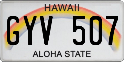 HI license plate GYV507