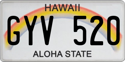 HI license plate GYV520