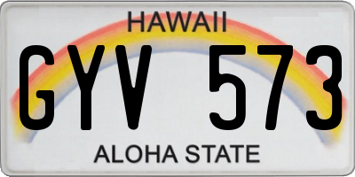 HI license plate GYV573