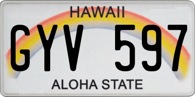 HI license plate GYV597
