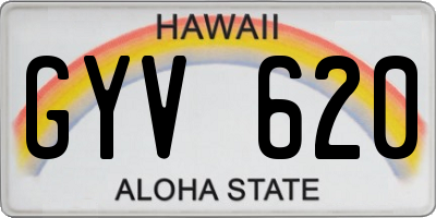 HI license plate GYV620