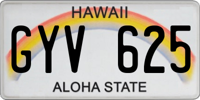 HI license plate GYV625