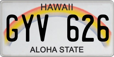 HI license plate GYV626
